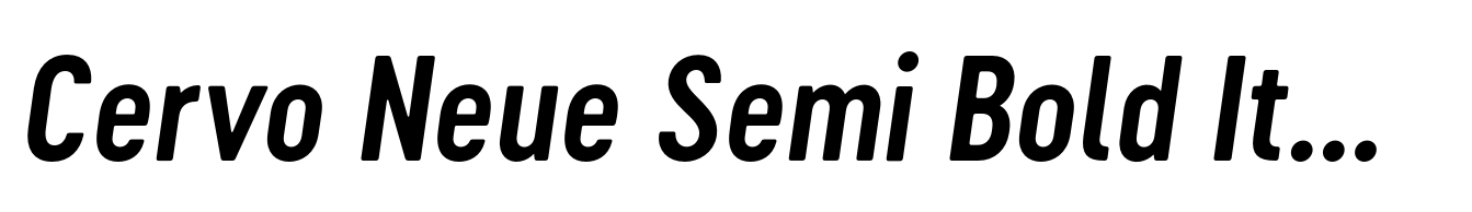 Cervo Neue Semi Bold Italic